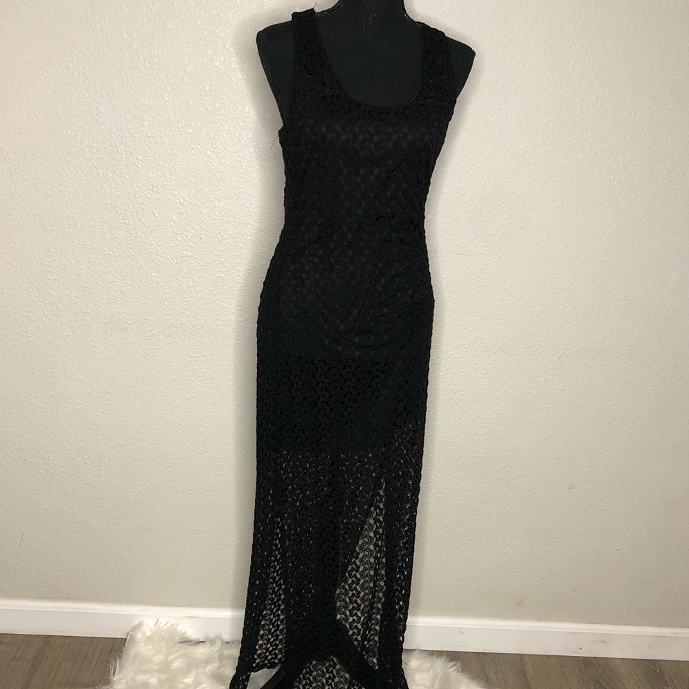 American Rag black maxi lace dress